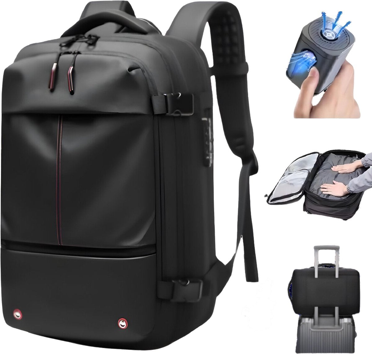 Vacuum Backpack - Airbag - Travel Bag - Hand Luggage - Large Travel Backpack for Men and Women