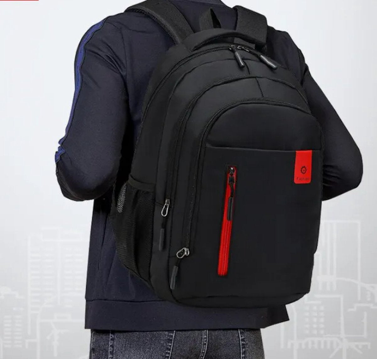 Avoir Avoir®-schoolrugzak-Rugzaktas-Handbagage-Schooltas-Schoolrugzak-Schoolrugtas Grote capaciteit-Waterdicht-Makkelijk te dragen-Stijlvol-Zwart