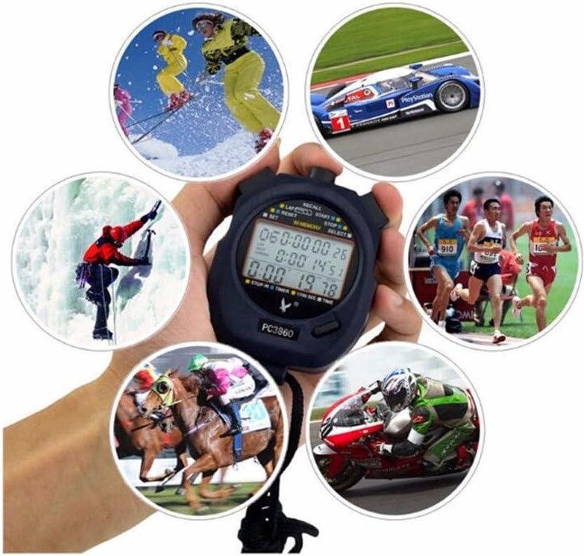 Men's Stopwatch - Professional Sports Chronograph with Digital Display