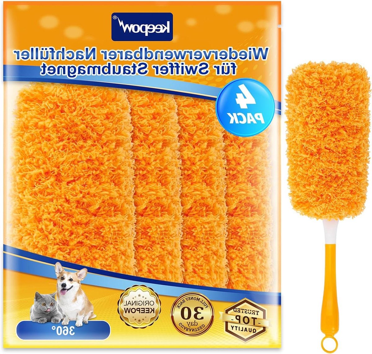 Refill herbruikbare stofmagneet - Swiffer Duster XXL & Swiffer Duster 360° - plumeau navulverpakking (4 stuks) Duster