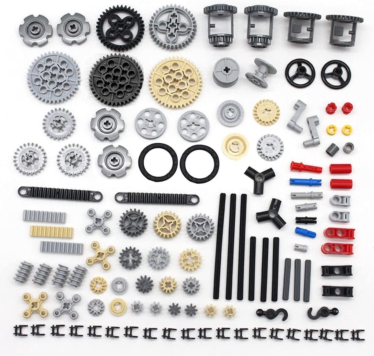 Onderdelen, 116 stuks Technic Tandwielketting Schakels Connectors Bouwstenen Sets Compatibel met Le,go Technic Onderdelen