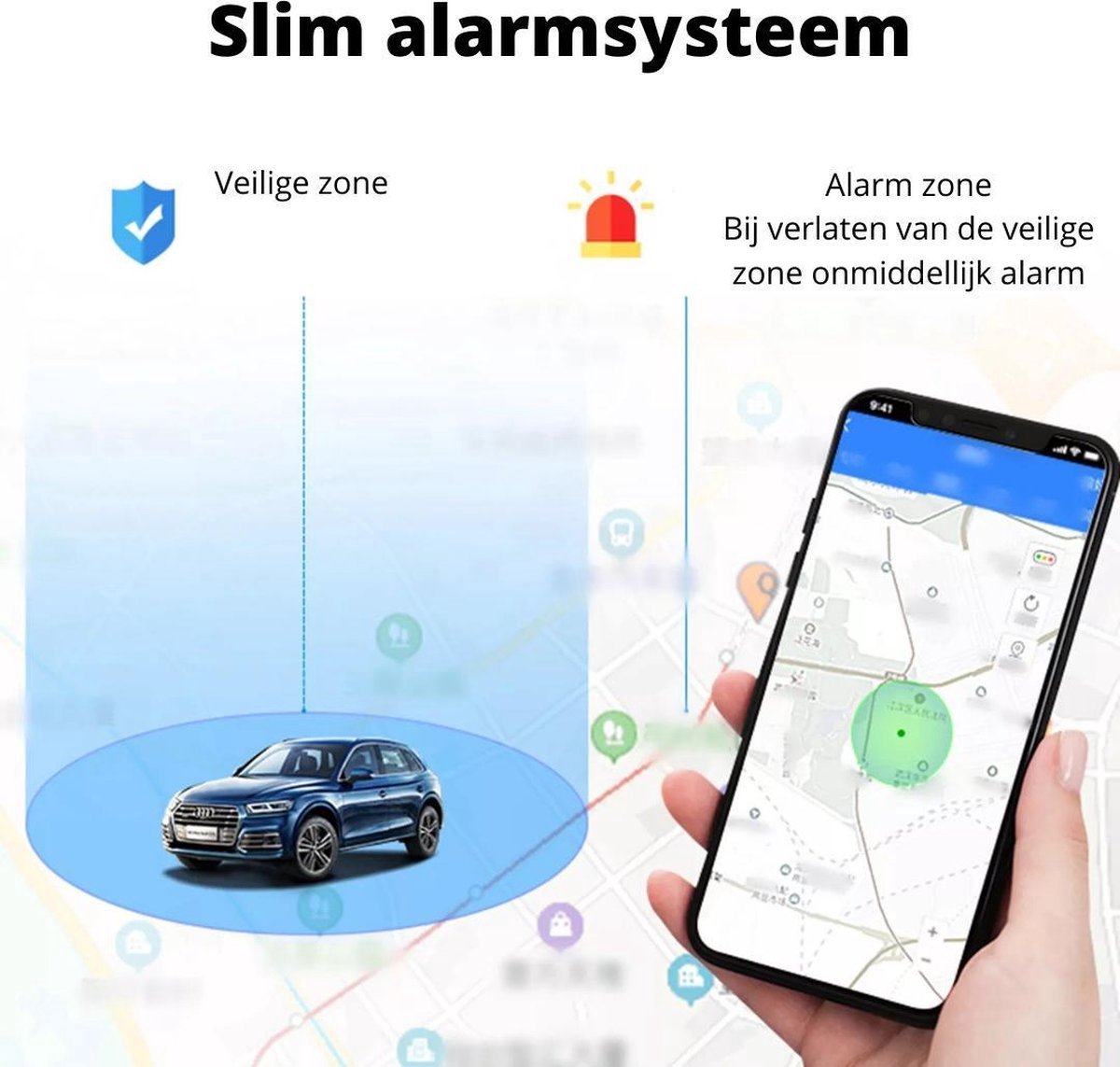 GPS Auto Tracker - Volgsysteem Met Alarm - Zwart