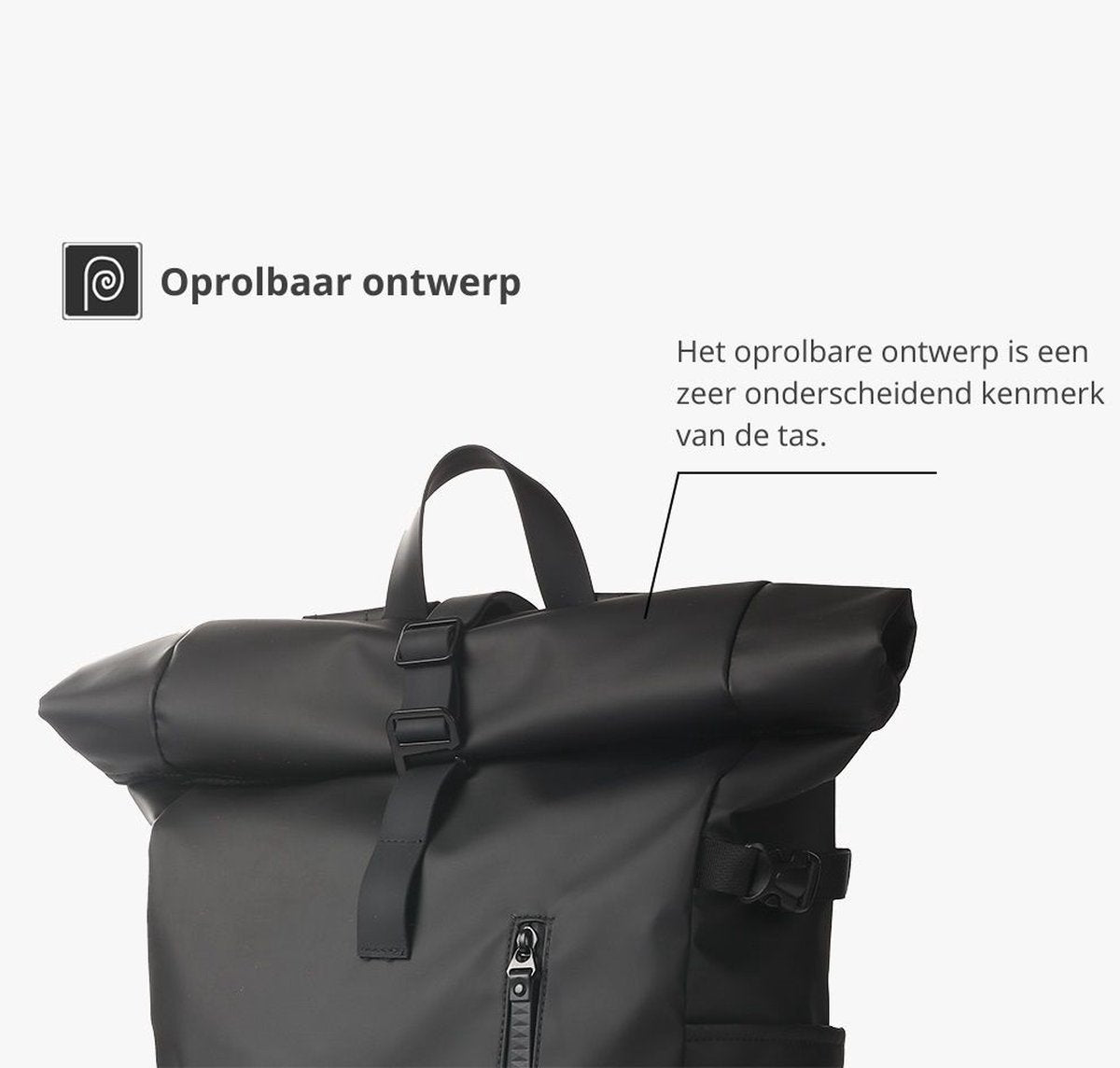 Avoir Avoir® Rolltop Backpack - Dames en Heren - Waterdicht - Laptoptas 15,6 Inch - 40 Liter Rugzak - Verstelbare Reistas - Backpack Rugzak Groen