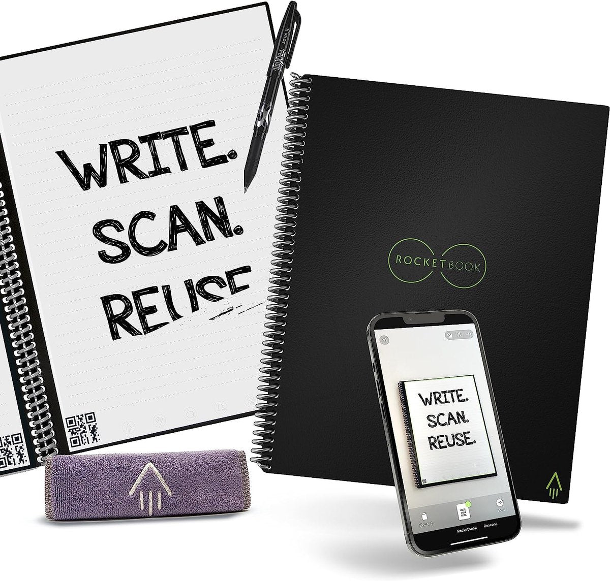 Rewritable digital notebook - A4 black - electronic notebook with ruled pages