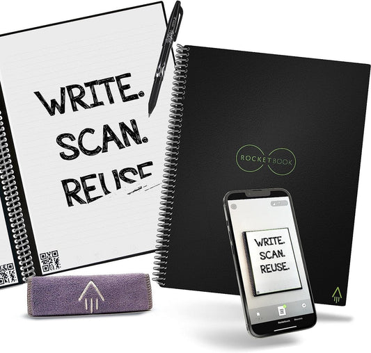 Rewritable digital notebook - A4 black - electronic notebook with ruled pages