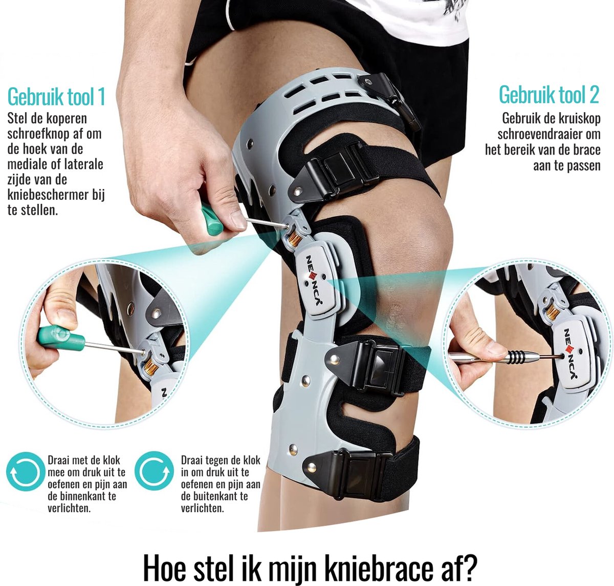 Professional Knee Brace - Left - ROM Knee Brace - Range Of Motion Hinge Knee Brace - Injury Knee Brace - Unisex Knee Brace - Adjustable Knee Brace - Knee Pain - Knee Rehabilitation Brace - Arthritis Brace