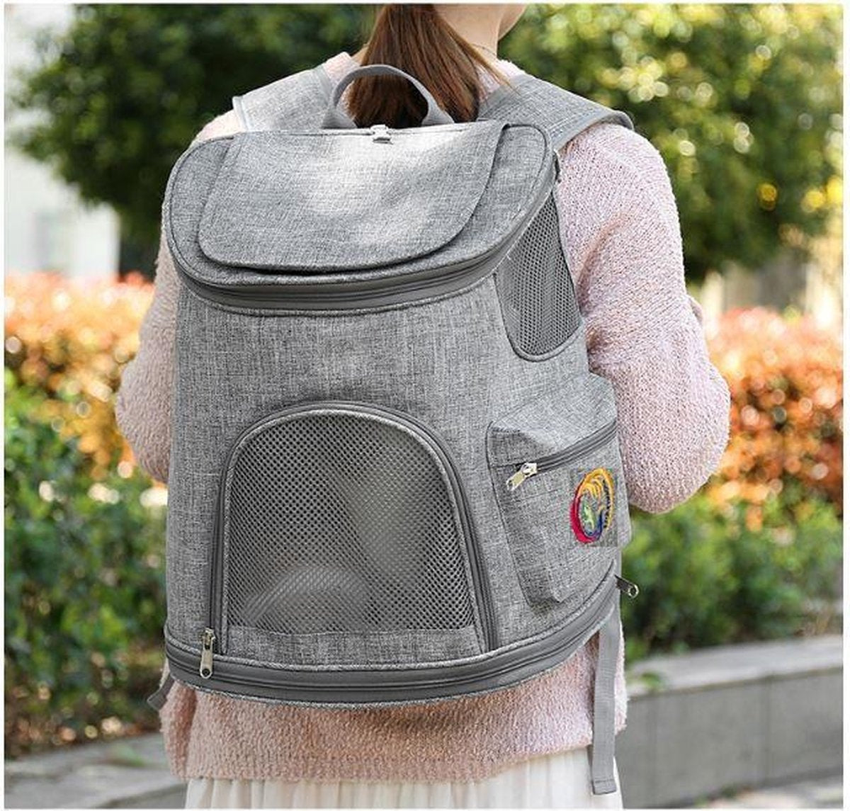 Backpack for Cats - Backpack for Small Dogs - up to 6 kg - 36x26x40 cm - Grey