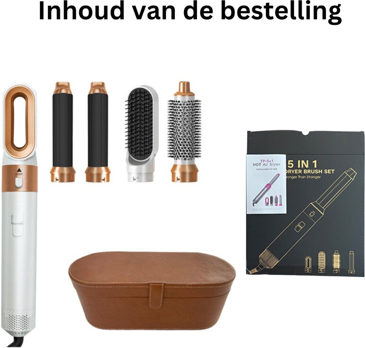 5-in-1 Multi Styler - Krultang 5-in-1 - Föhnborstel - Krultang - Styler - Opbergcase