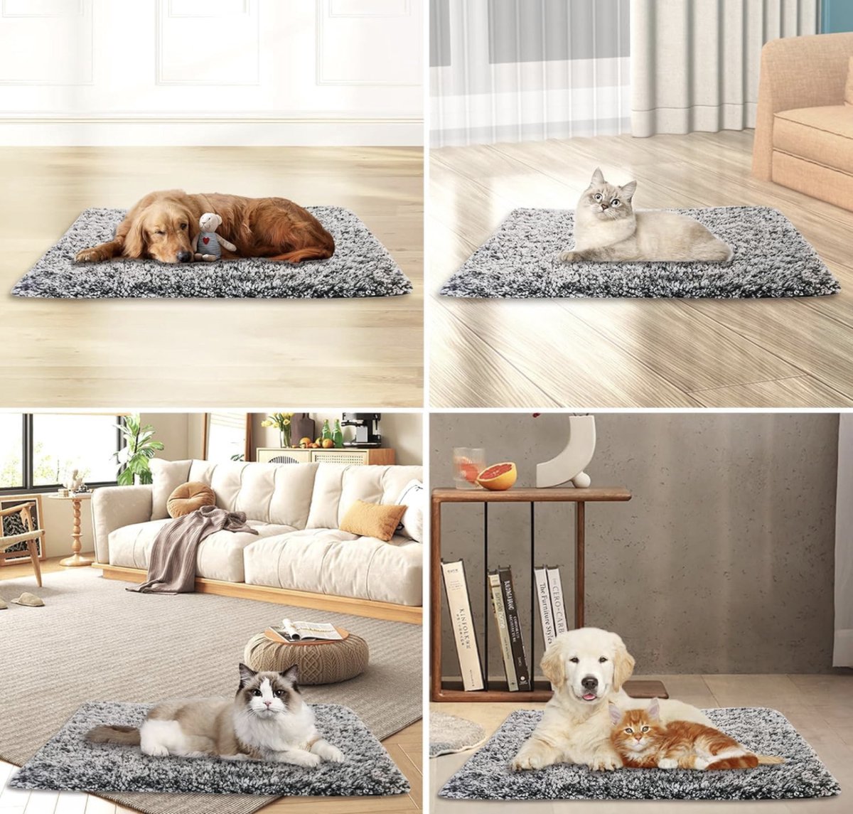 Self-warming blanket for cats, dogs, heating pad, electric blanket, cat bed, 40 x 50 cm, self-warming heating mat, thermal blanket, washable thermal blanket, for dogs, grey