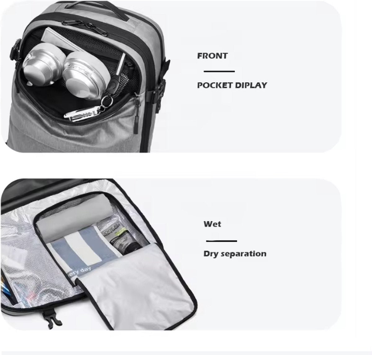 Reiziger - Vacuüm Rugzak - Airbag - Reistas - Handbagage - Grote Reisrugzak voor Dames en Heren