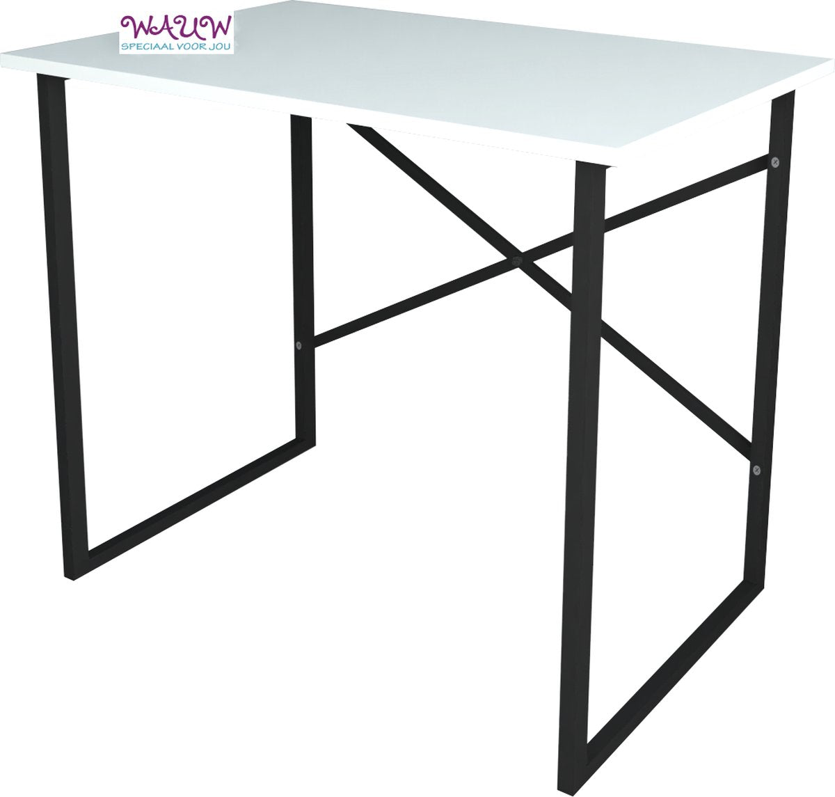 Desk - White - 60x90 cm - Table - Desk - Computer Table - Office Desk - Laptop Table - Adult Desk