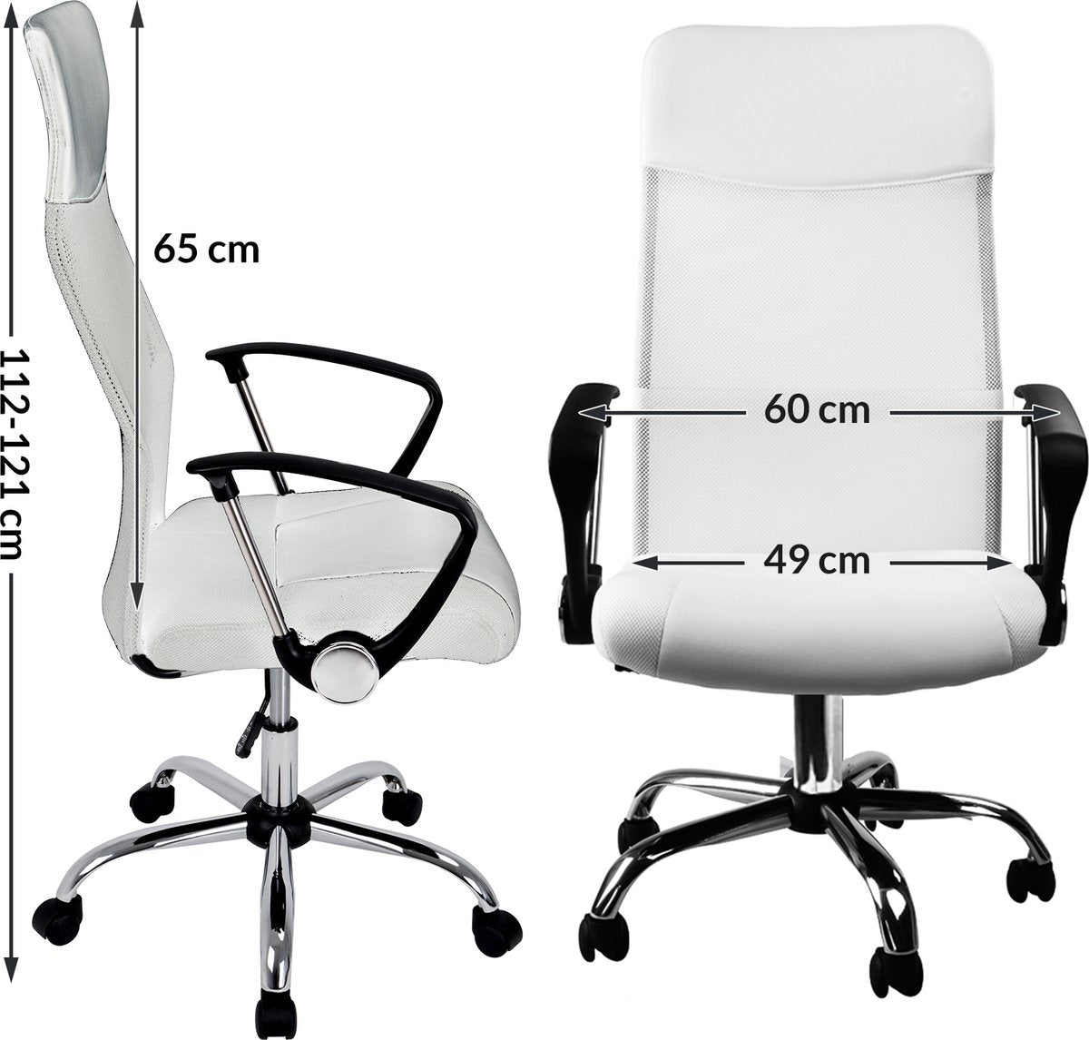 Casaria Office Chair with Mesh White