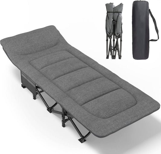 Veldbed - Inklapbaar - Kampeerbed - Tot 160 kg - Veldbedden 1 persoon - Veldbed Kamperen - Campingbed - Campingbedje - Veldbed Volwassen - Kampeerbed 1 persoons
