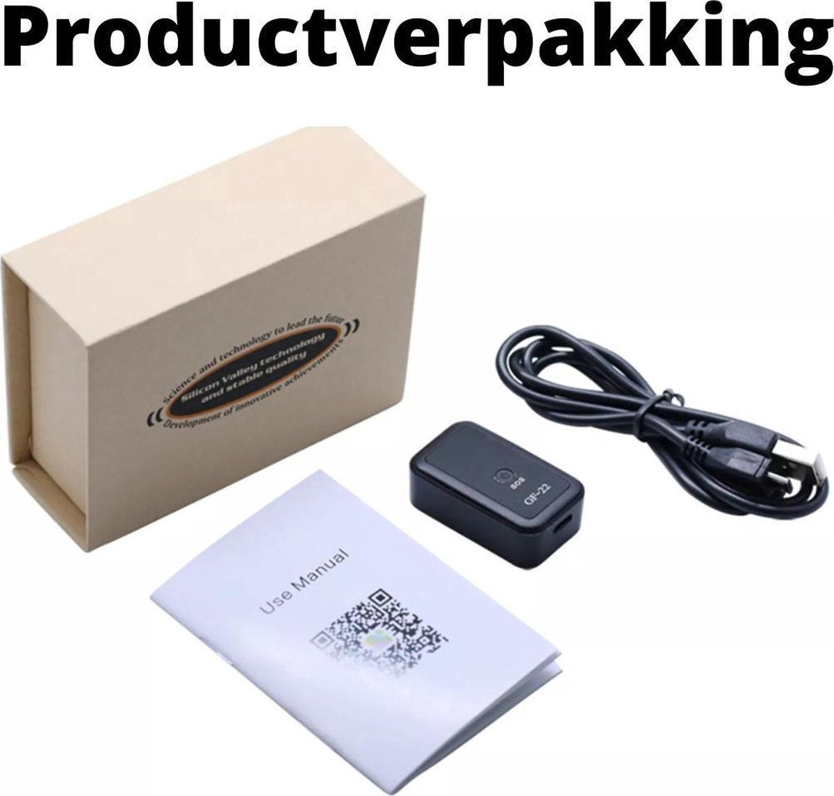 GPS Auto Tracker - Volgsysteem Met Alarm - Zwart