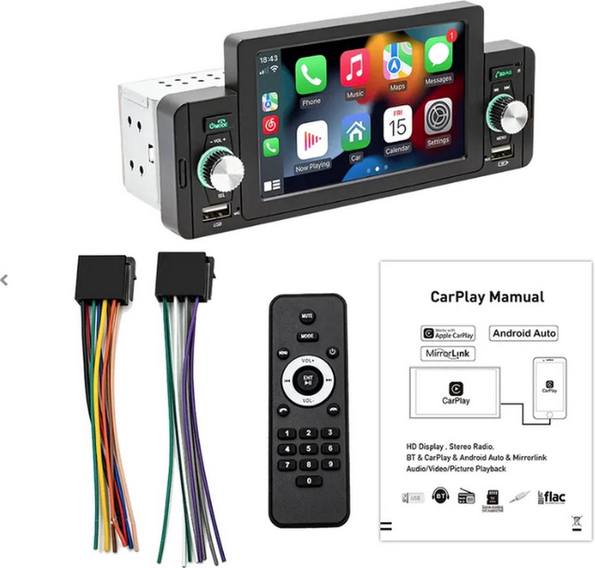 Autoradio - Apple Carplay - Android Auto - Bluetooth - Usb - Camera