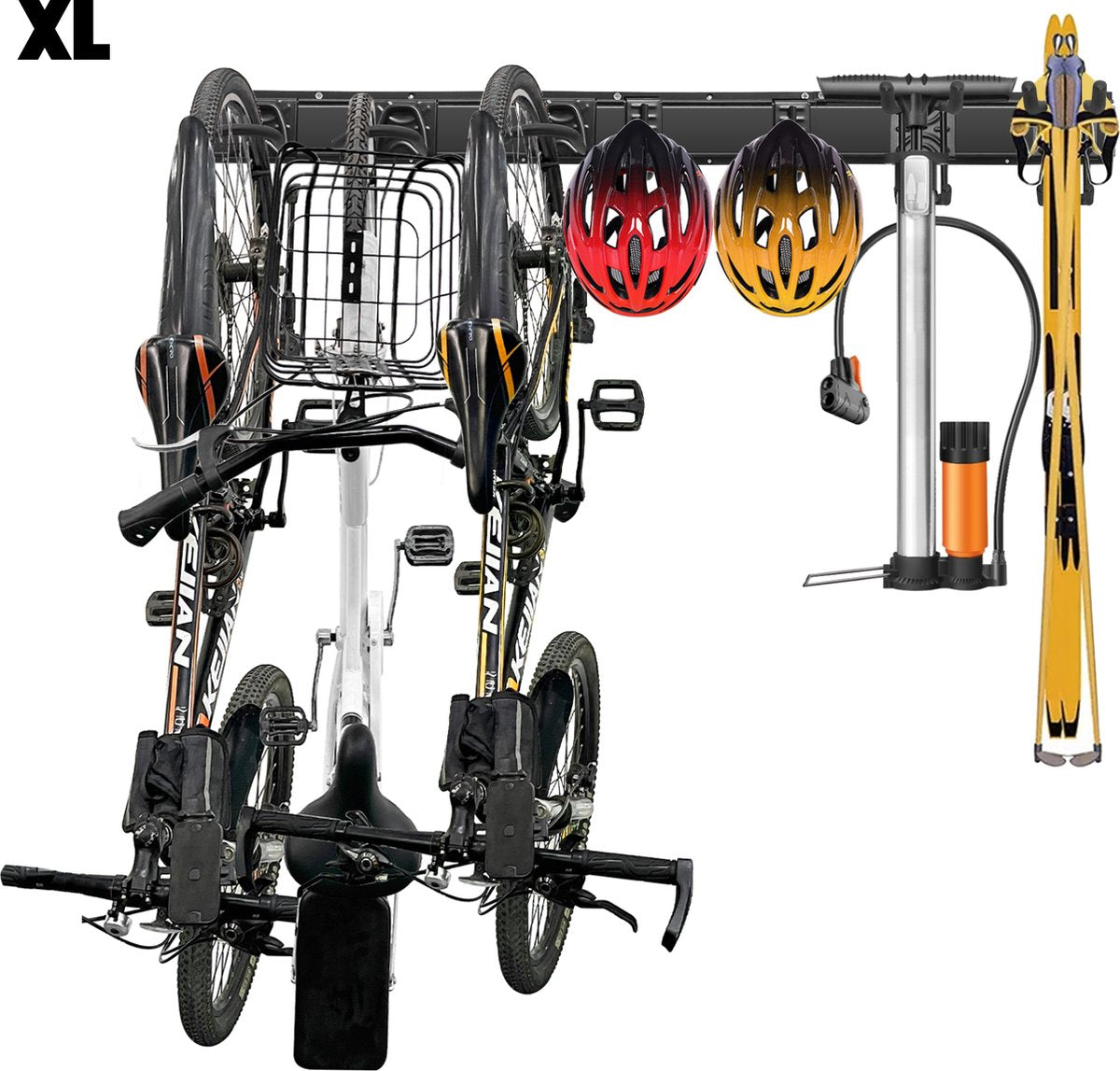 Fiets ophangsysteem voor fietsen, accessoires en garagetools - fietsrek - fietslift - muurbeugel fiets - fietshaak - fiets ophangbeugel - inclusief schroeven en pluggen