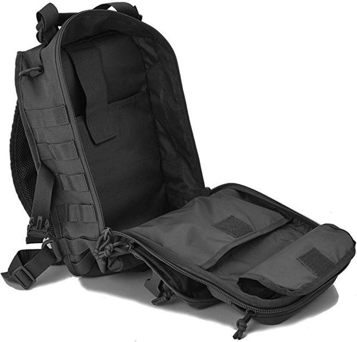 Waterdichte Militaire Tactische Sling Bag Pack - Borst Schouder Rugzak Molle Reistas Daypack - Zwart