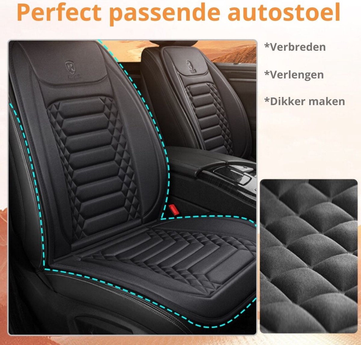Autostoel Verwarming - Warmtekussen Stoelverwarmer met 3 Verwarmingsmodi - Stoelverwarming Auto Heater - Zwart/12V/1 Stuk