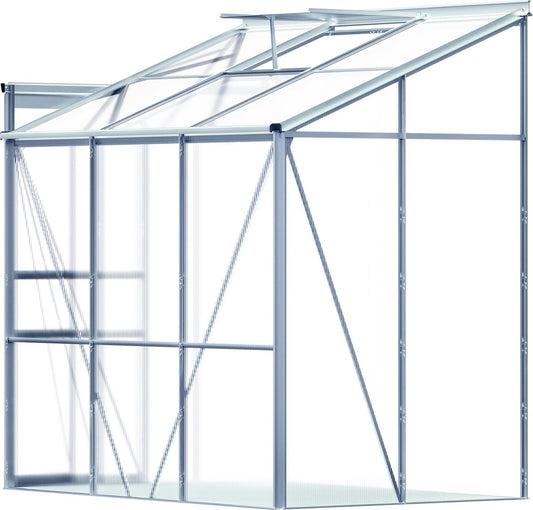 Wall-mounted greenhouse - Aluminium 190x122cm – incl. foundation