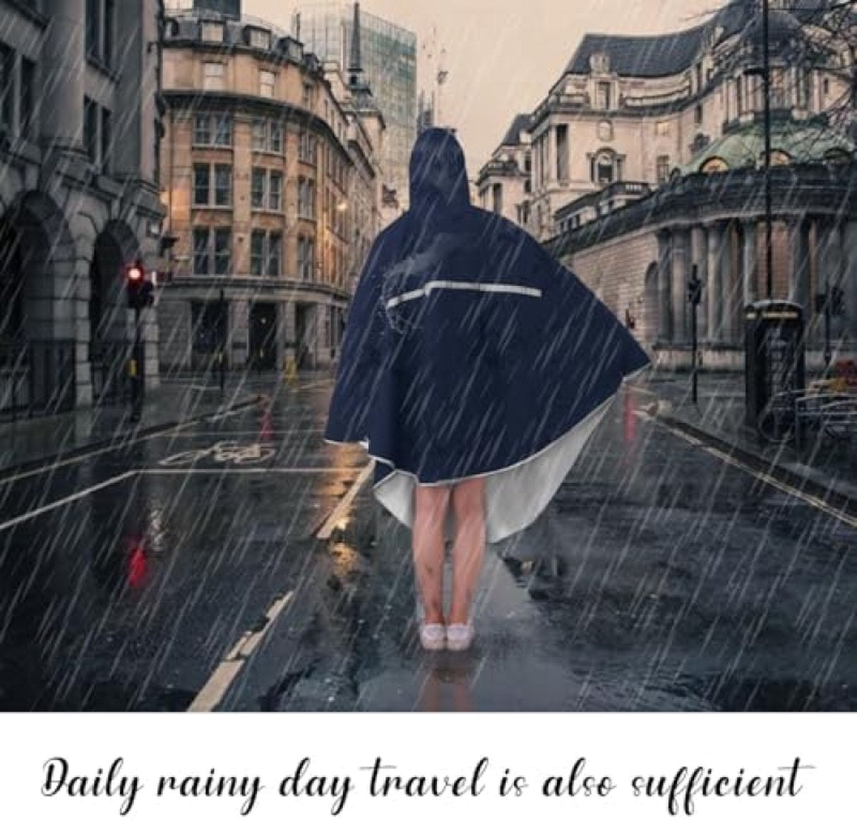 Women Men Waterproof Rain Poncho Bicycle Bike Raincoat Jacket Reusable Hooded Rain Capes for Outdoor Cycling Hiking Camping Travel Free Size