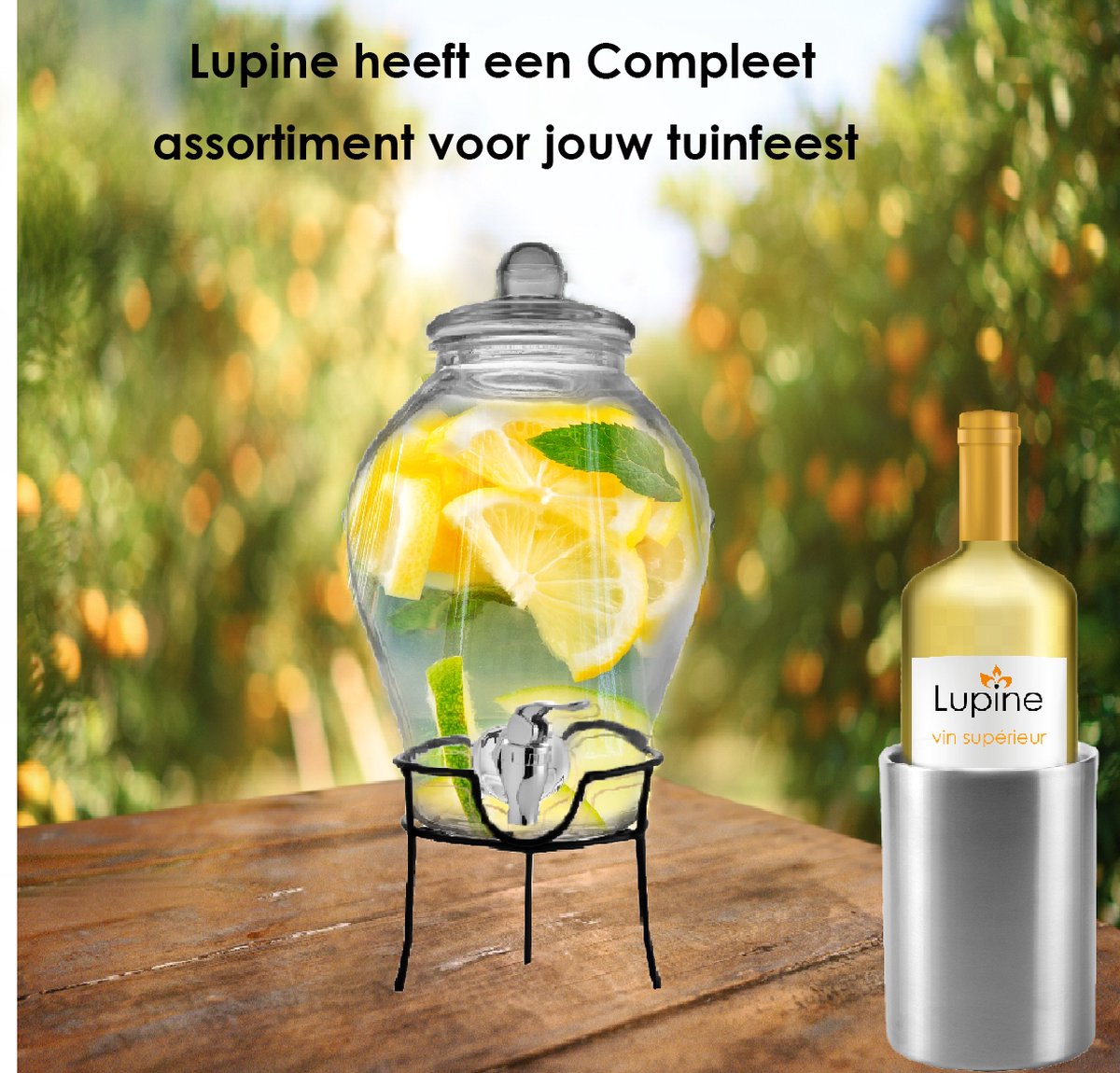 Drankdispenser met Kraantje - Limonadetap - Sapdispenser - 6 Liter - Glas