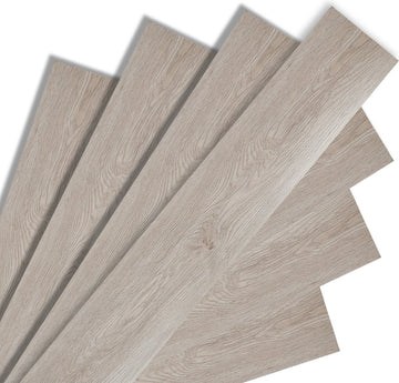 PVC laminaat zelfklevend - 42 stuks - 5,85 m² - PVC-vloerbedekking- PVC vloeren - vinylvloer- Vinyl vloeren- Natuurlijk - 91,5 x 15,2 cm x 1.5 mm - dikte 1.5 mm -Witte eik