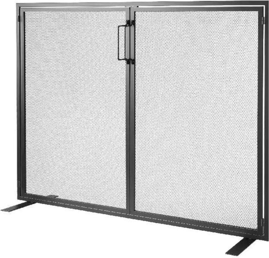 Decotopia - Open Haard - Haardscherm - Vonkenscherm - Vonkenvanger - Veiligheidshek - Zwart - 99 cm breed - 78 cm hoog