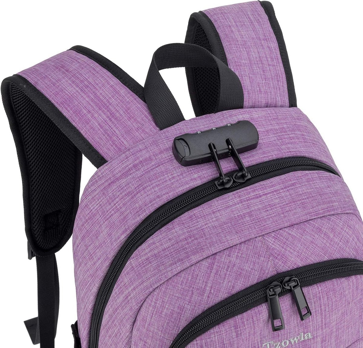 Rugzak - 34 Liter - USB Oplaadpoort en Slot - 14/15,10 Inch Laptoptas - Waterdichte Antidiefstalrugzak - Paars