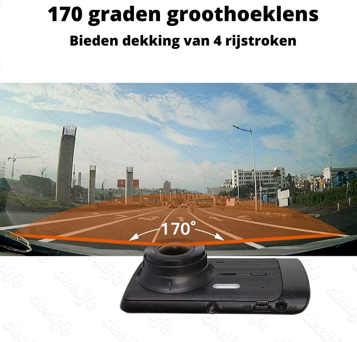 Dashcam for Car - Front and Rear - Reversing Camera - Including 32GB SD Card