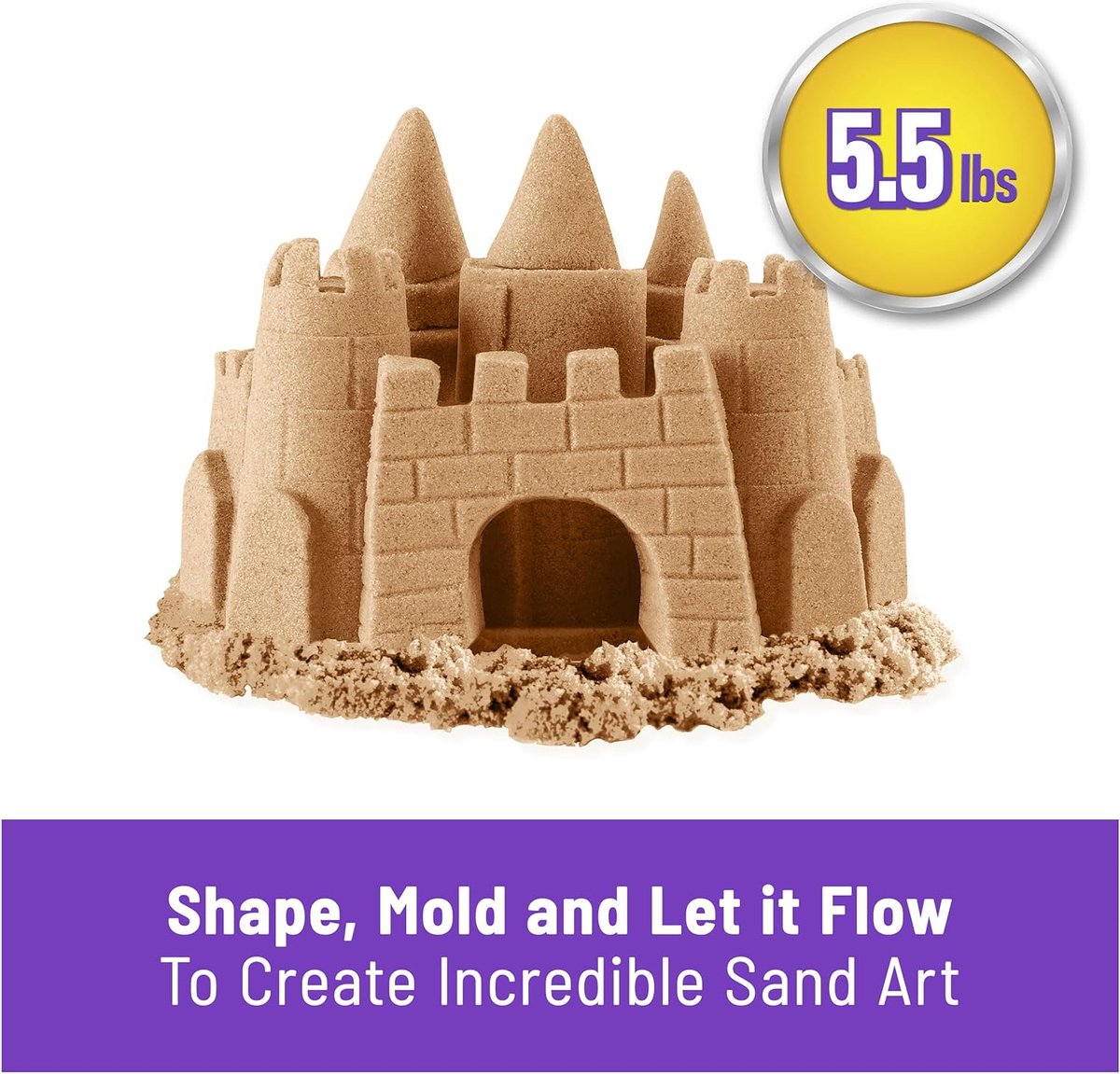 Kinetic Sand - 2,5 kg natuurlijk speelzand om te mengen, kneden en maken - Sensorisch speelgoed