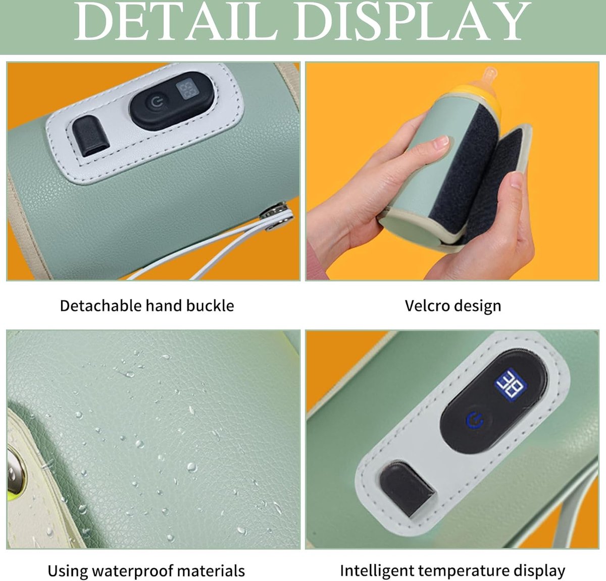 Portable Bottle Warmer - Wireless - Suitable for most bottles - For on the go - Milk warmer - Various temperatures