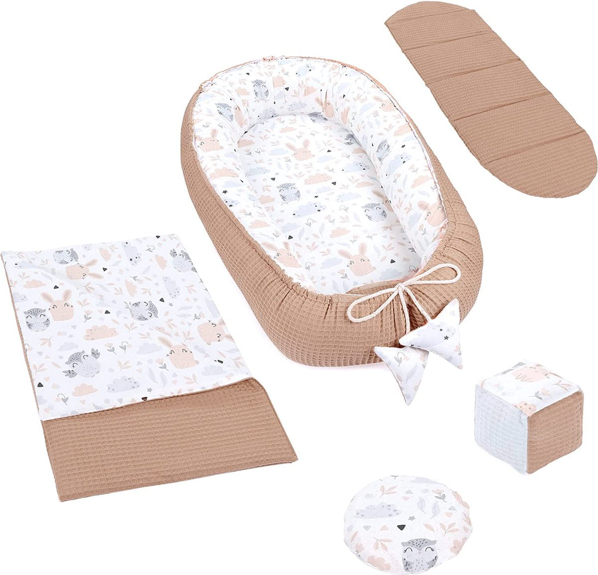 Babynestje - knuffelnest, multifunctioneel bednestje voor kinderen, \ Bedbumper voor baby's \ Babynestje voor pasgeborenen