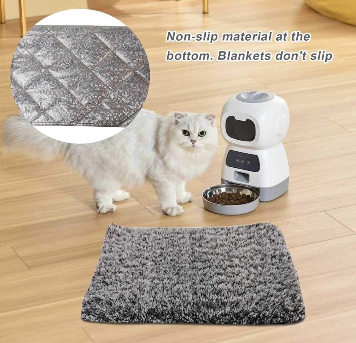 Self-warming blanket for cats, dogs, heating pad, electric blanket, cat bed, 40 x 50 cm, self-warming heating mat, thermal blanket, washable thermal blanket, for dogs, grey
