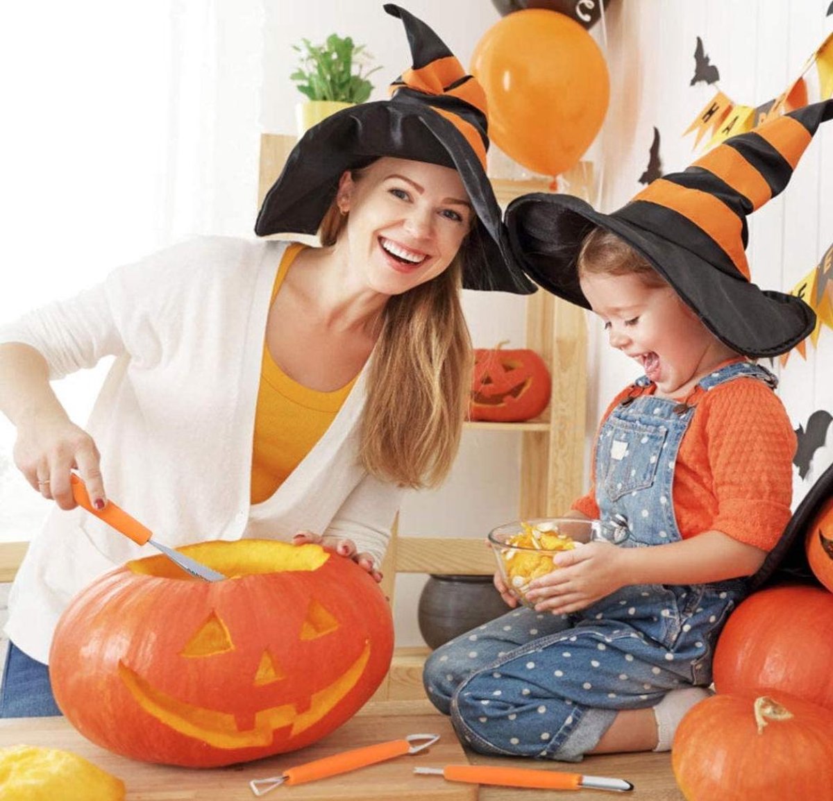 Pompoen Snijset Gereedschap Uitsnijden Uithollen Van Pompoenen Halloween Inclusief Opbergtasje En 10 Papier Sjablonen