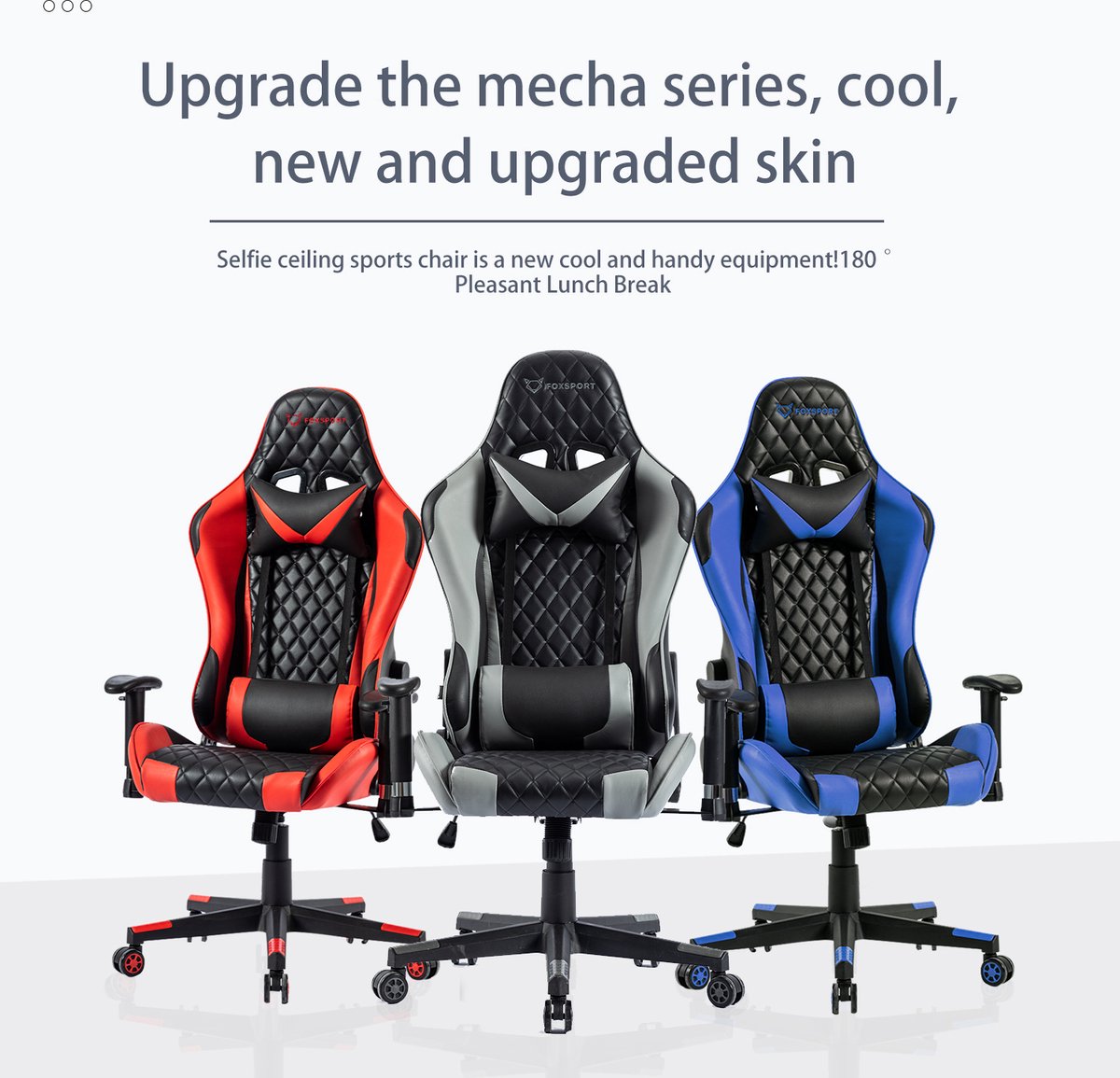 Game Stoel - Gaming Stoel - Gaming Chair - Zwart - Bureaustoel Met Nekkussen & Verstelbaar Rugkussen - Instelbare Zithoogte