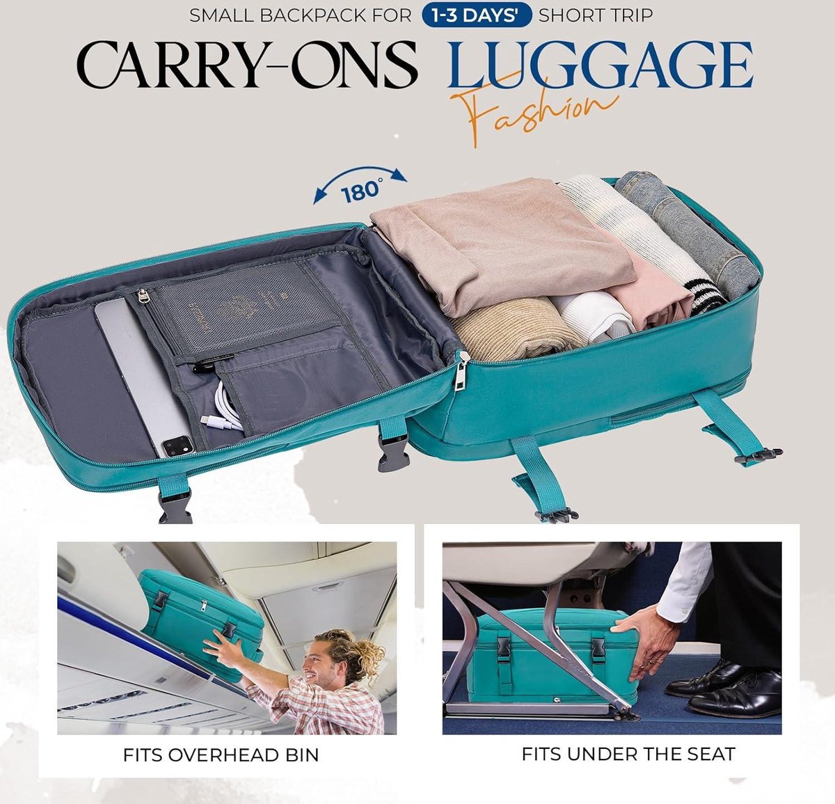 Handbagage rugzak Easyjet - 45 x 36 x 20 - reisrugzak vliegtuig - laptoprugzak 15.6 inch - 32 liter - dames heren