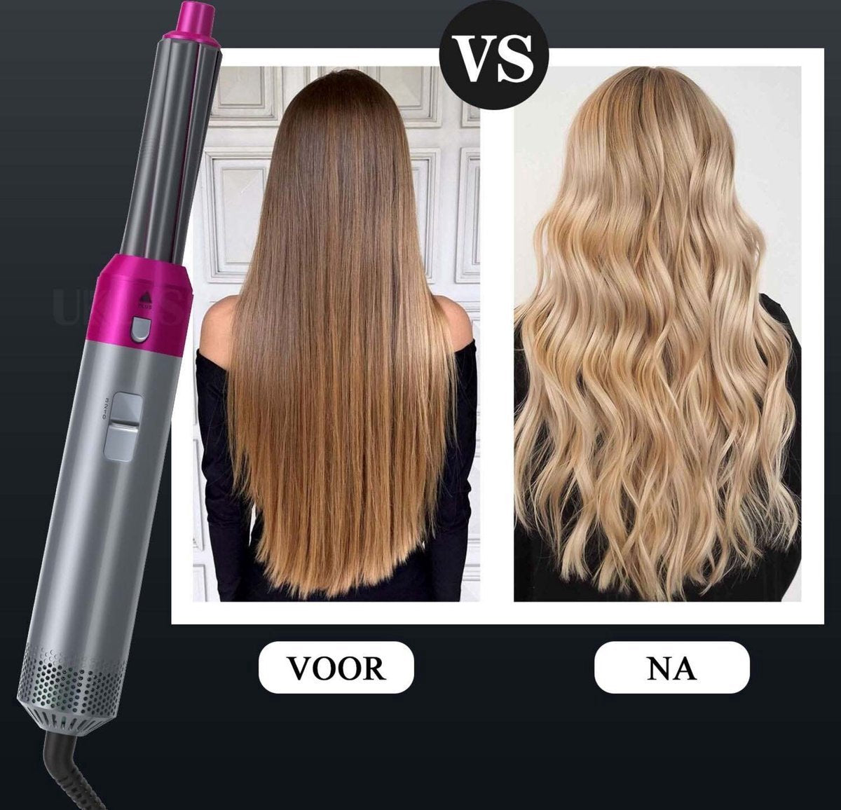 Kwaliteit Toppers® Airstyler Krultang 5-in-1 Multistyler Föhn - Föhnborstel - Hairwrap - TikTok - Special 2023 Edition