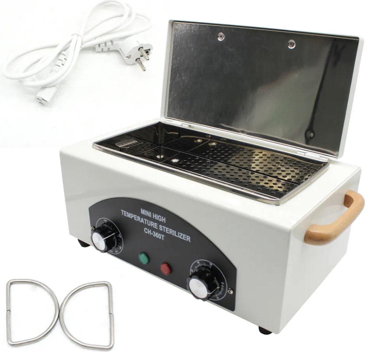J&R Hetelucht Sterilisator - 300W - Nagelstudio - Desinfectie - Tattoo - Babyaccessoires steriliseren - Wit