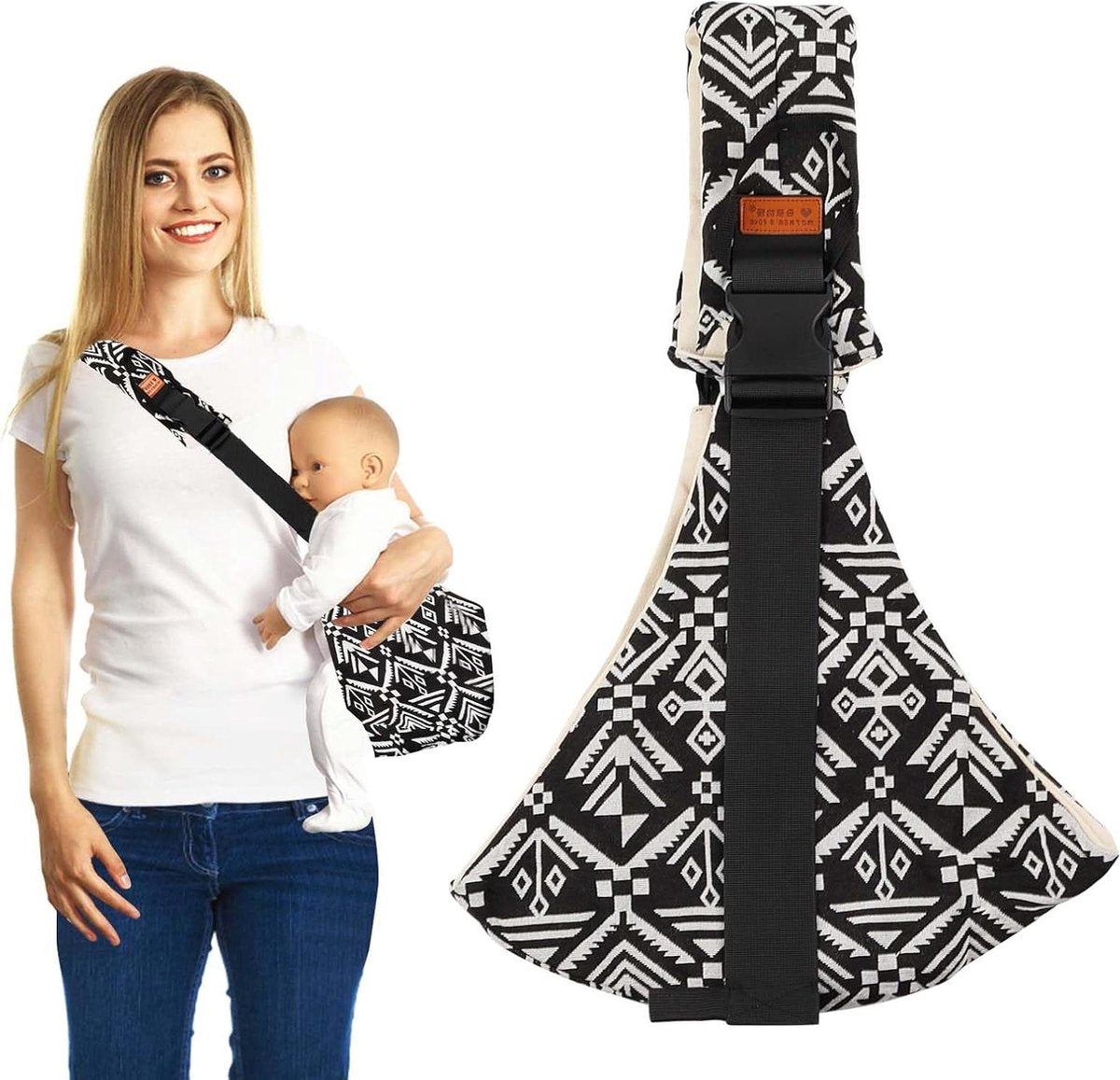 Toddler carrier side - Bonsai black with sunshade