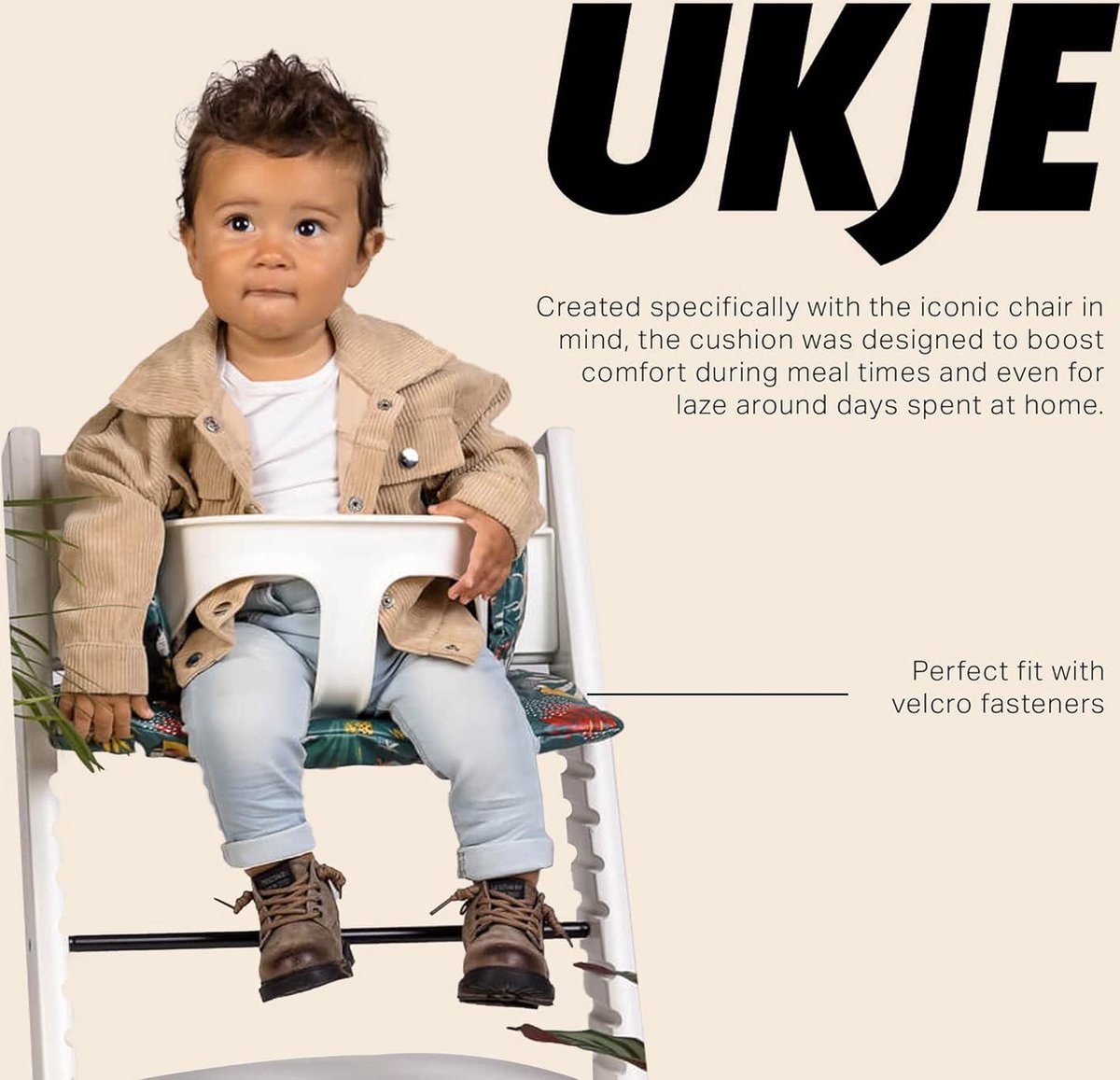 Cushion for Stokke Tripp Trapp - Handmade in Europe - Green Color - Compatible with Stokke Tripp Trapp Trip Trap Chair