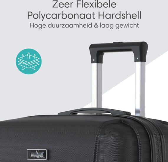 Voyagoux® AVALON – Reiskofferset – Zwart