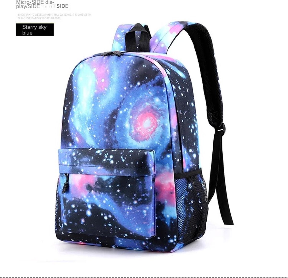 Verkoop Nederland® - Mode - Rugzak - Mbappé - Meisjes - Jongens - Schooltas Kinderen - Zwart/Blauw - Tiener - 20-35 Liter - Met Gratis Schoudertas + Pennenzak)