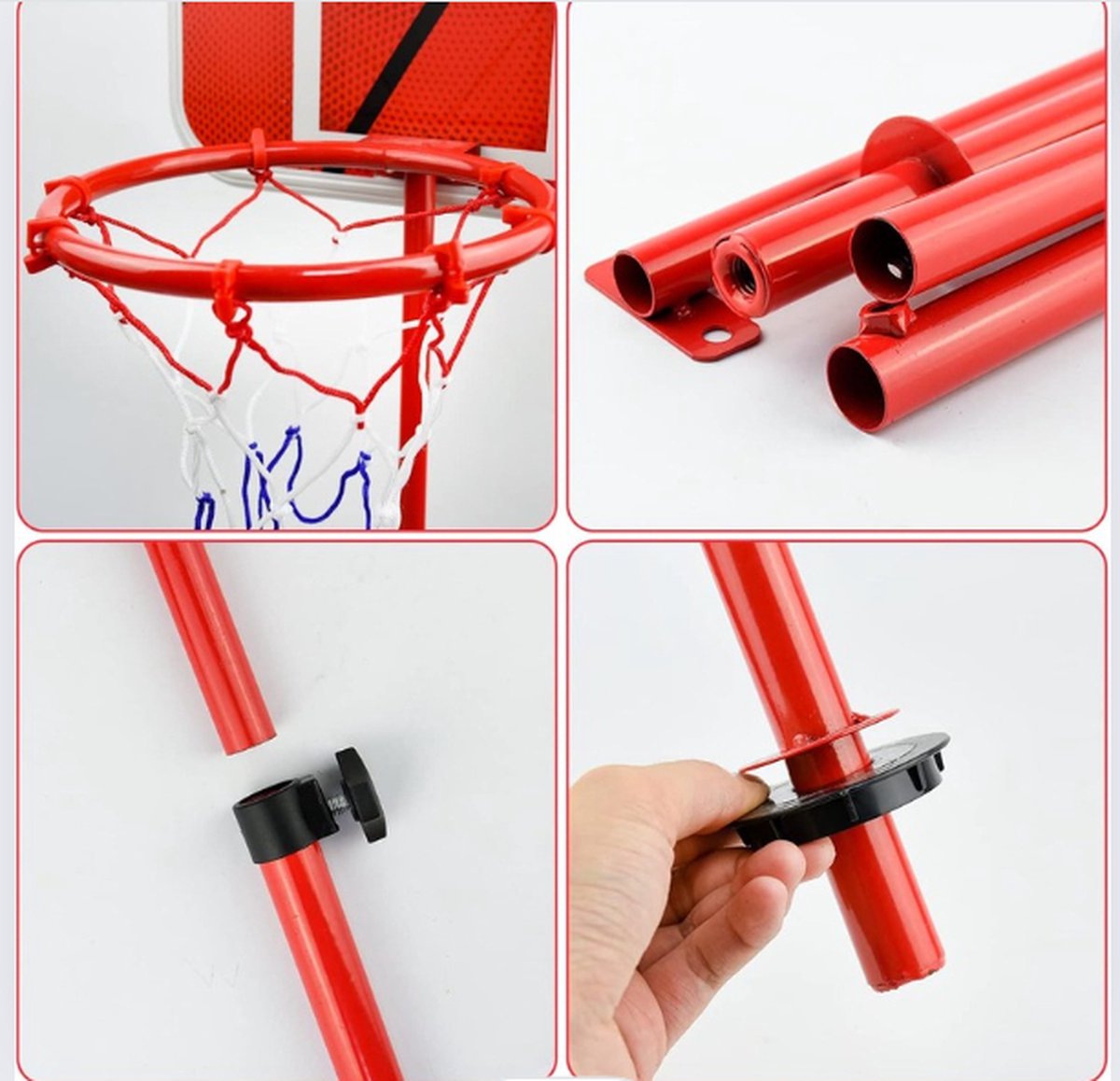 Basketbalset - Speelset Junior - Basketbalstandaard - Hoop - Basket - Ringen - Basketballen - Ring voor kinderen