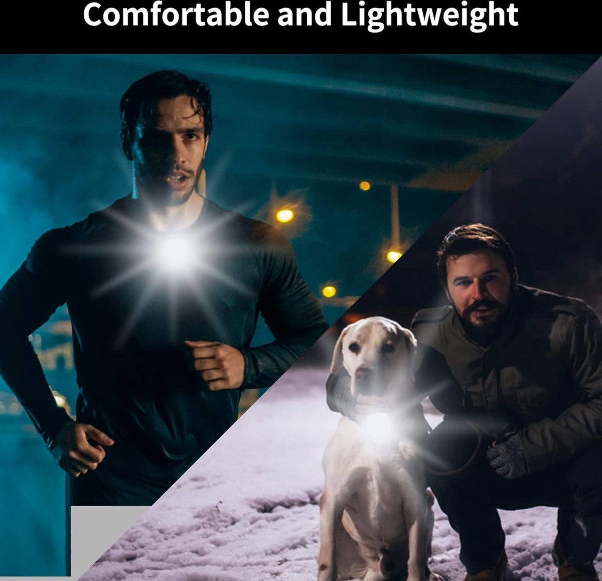 Running lights - Chest light - Running chest light - Walker chest light - USB rechargeable