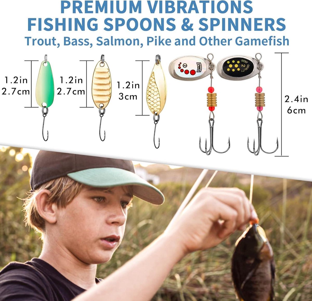 Vis Lokken Set met Tackle Box voor Snoek Baars Forel Makreel Kabeljauw Zee - Vis Accessoires Kit - Zachte Plastic Lokken Wormen Spinnerbaits - Crankbaits Jigs Hoofd Haken Visgerei -