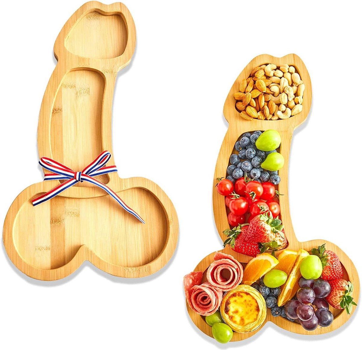 Aperitiefplank - Houten Schalen - Kaasplateau - Charcuterieplank - Tafelkaasschaal - Voedselschaal - Grappige Kaasschotel - Barbecuefeest - Uniek Cadeau
