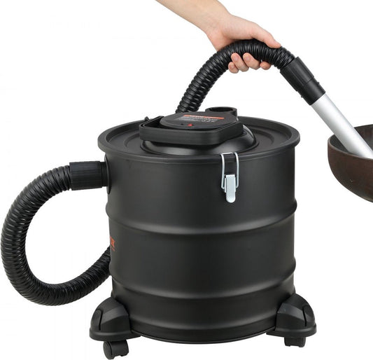 asstofzuiger met HEPA-filtersysteem, aszuiger, schoorsteenstofzuiger, asstofzuiger, schoorsteenstofzuiger - voor grilloven | Metalen container van 20 liter | 1200 W vermogen | Zuigkracht van 16 kPa
