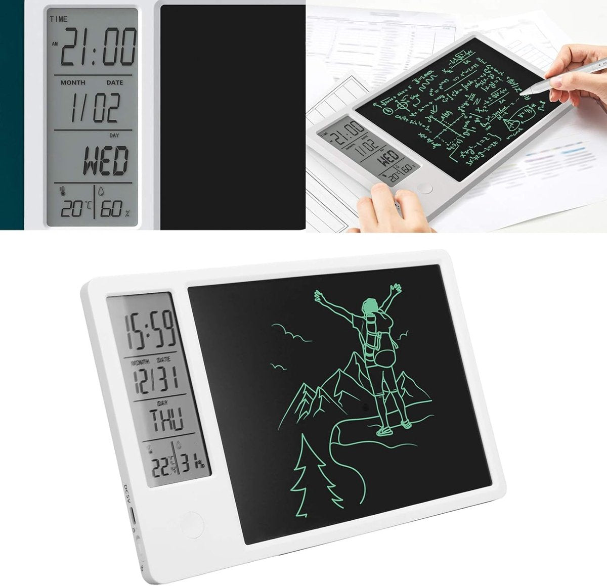 Digitaal Notitieblok - Grafische Tablet - Elektronisch Notitieblok - Digital Notepad - Herbruikbare Notitieblok - Batterijvrije Teken en Schrijftablet