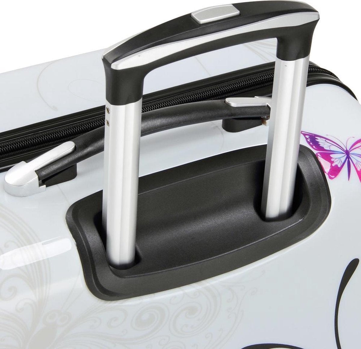 Monzana Koffer Set - 4 Stuks Vlinder Motief met slot - 360° Wielen