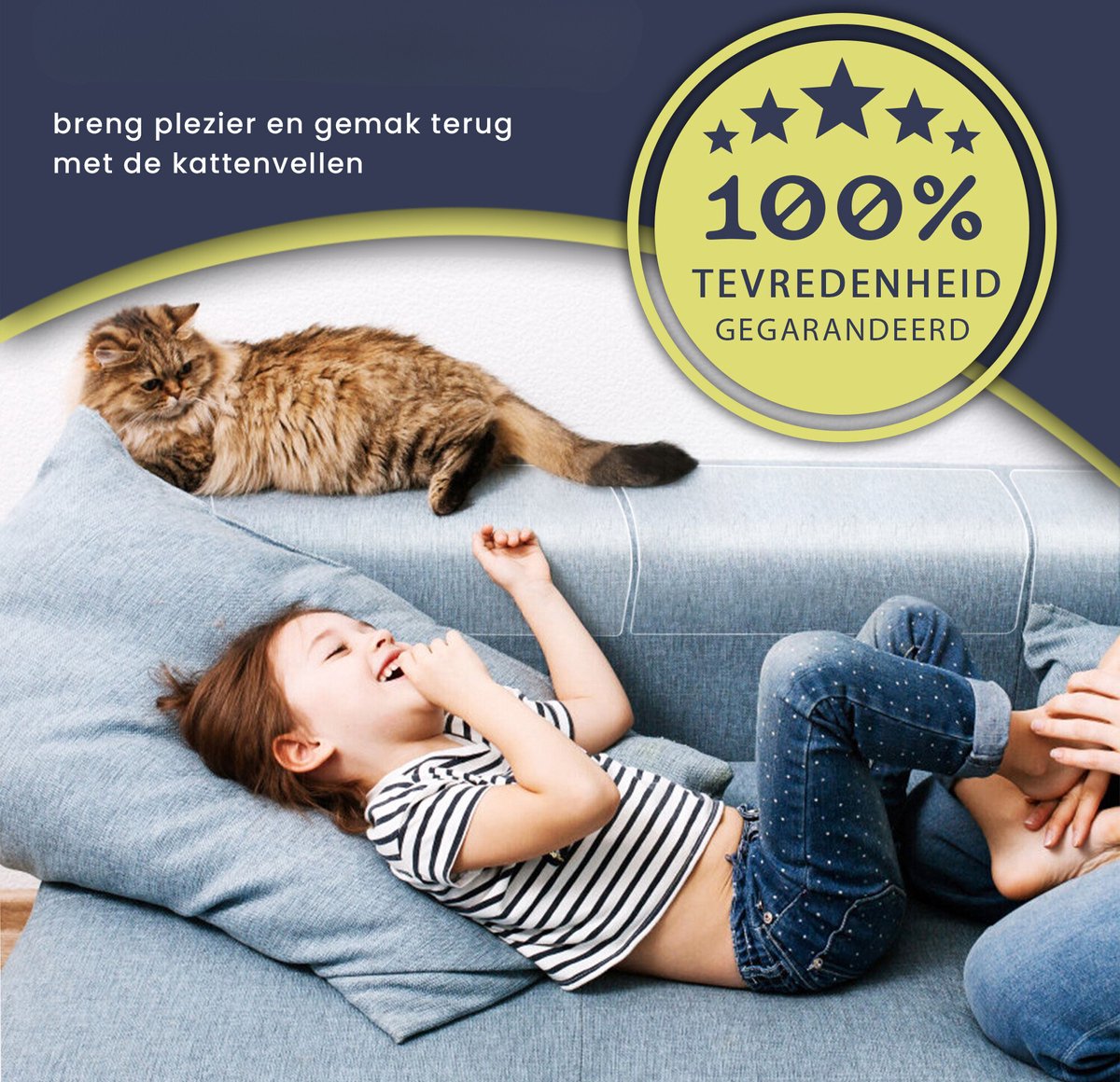 Antikrab Vellen voor Kat en Hond - 6 XL Vellen – Zonder Punaises - Tegen Krabben – Bankbescherming – Meubelbescherming – Krabpaal – Anti Scratch – 43.2 x 30.5cm – Transparant